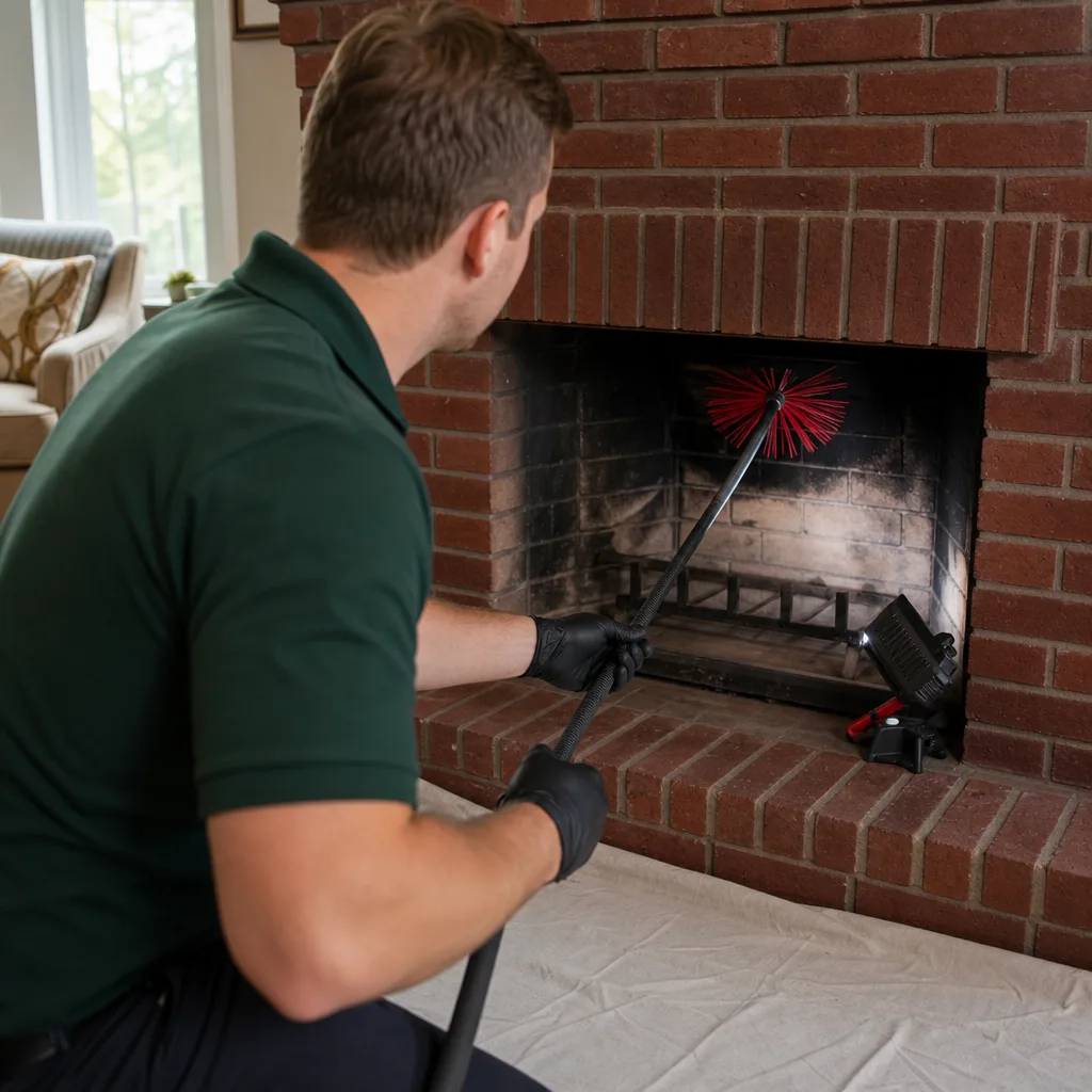 Illustration for chimney cleaning in Depew