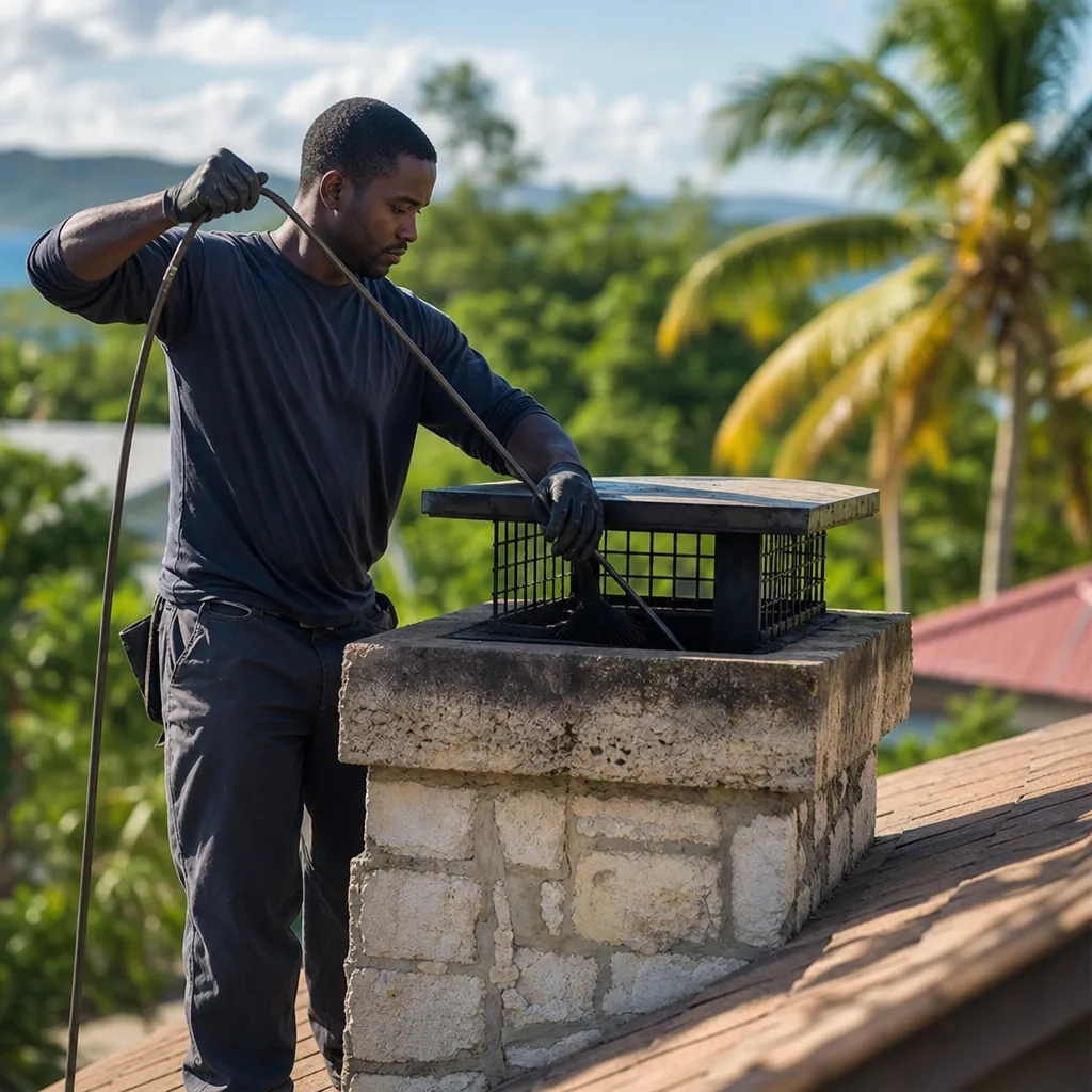 Illustration for chimney cleaning in Jamaica