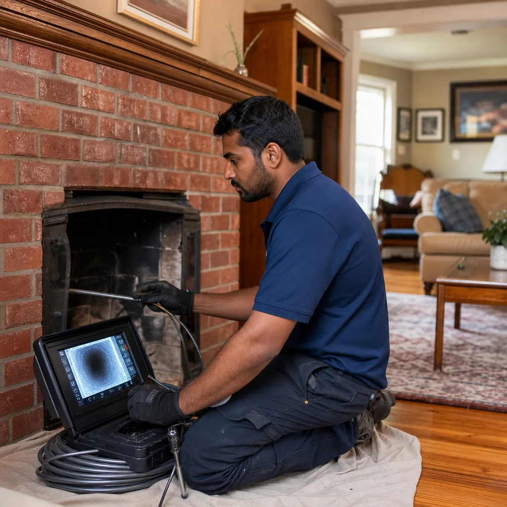 Illustration for chimney cleaning in East Aurora